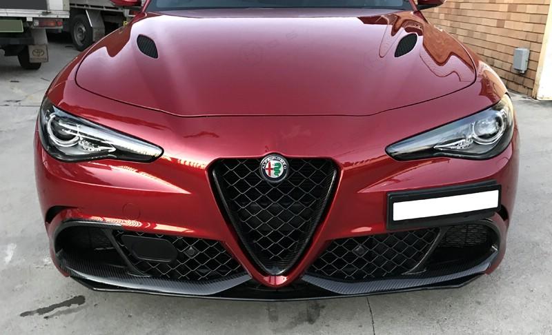 Alfa Romeo Giulia QV Aggressive Front Bumper Flaps - Carbon Fibre - Alfa Romeo Shop