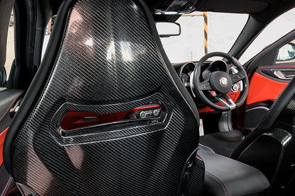 Alfa Romeo Giulia QV Sparco Seats Headreast Insert Cover - Carbon Fibre Alfa Romeo Shop