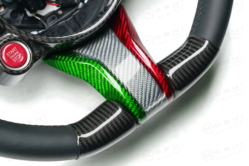 Alfa Romeo Giulia QV / Stelvio QV Lower Steering Wheel Decal Trim Cover – 2020-ongoing - Carbon Fibre - Alfa Romeo Shop