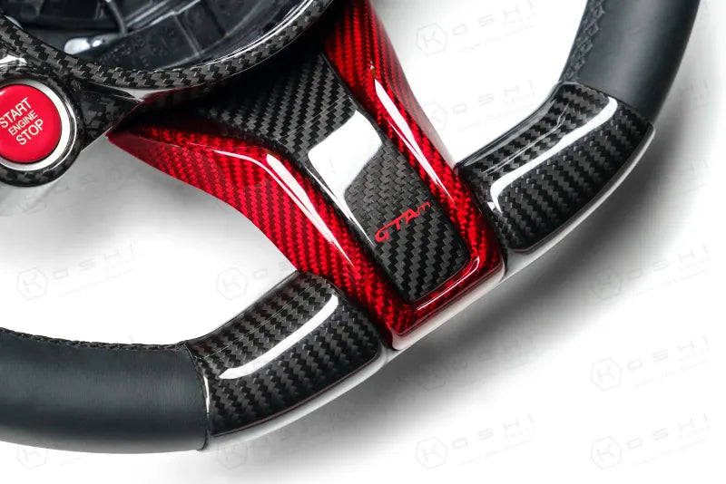 Alfa Romeo Giulia QV / Stelvio QV Lower Steering Wheel Decal Trim Cover – 2020-ongoing - Carbon Fibre - Alfa Romeo Shop