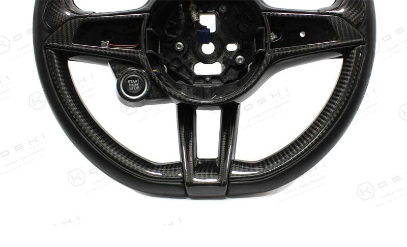 Alfa Romeo Giulia QV / Stelvio QV Steering Wheel Lower Part Cover - Carbon Fibre - Alfa Romeo Shop