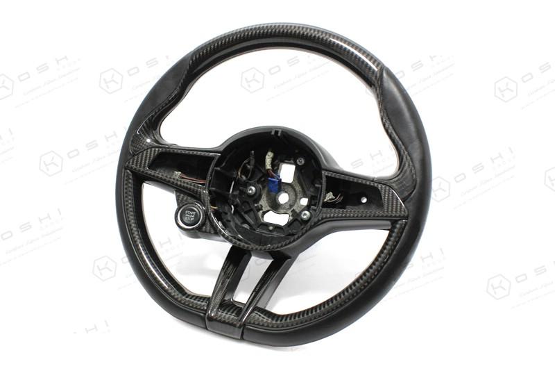 Alfa Romeo Giulia QV / Stelvio QV Steering Wheel Lower Part Cover - Carbon Fibre - Alfa Romeo Shop