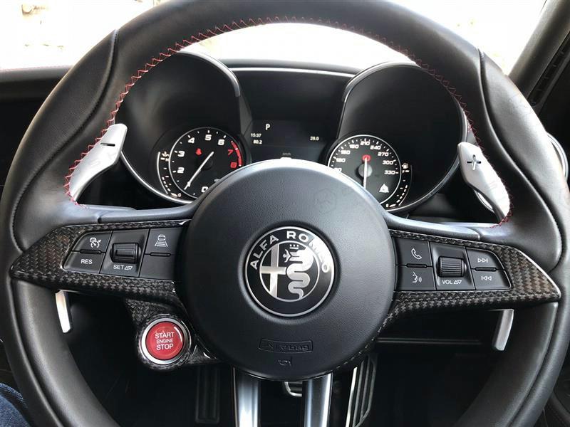 Alfa Romeo Giulia QV / Stelvio QV Steering Wheel Trim - Carbon Fibre - Alfa Romeo Shop