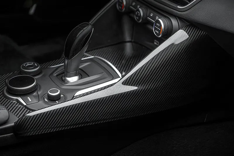 Alfa Romeo Giulia Side Panel Trim of Center Console Cover - Carbon Fibre - Alfa Romeo Shop