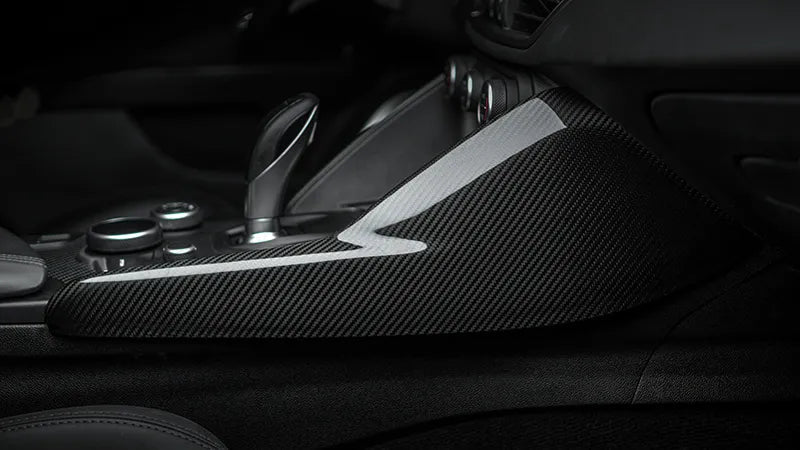 Alfa Romeo Giulia Side Panel Trim of Center Console Cover - Carbon Fibre - Alfa Romeo Shop