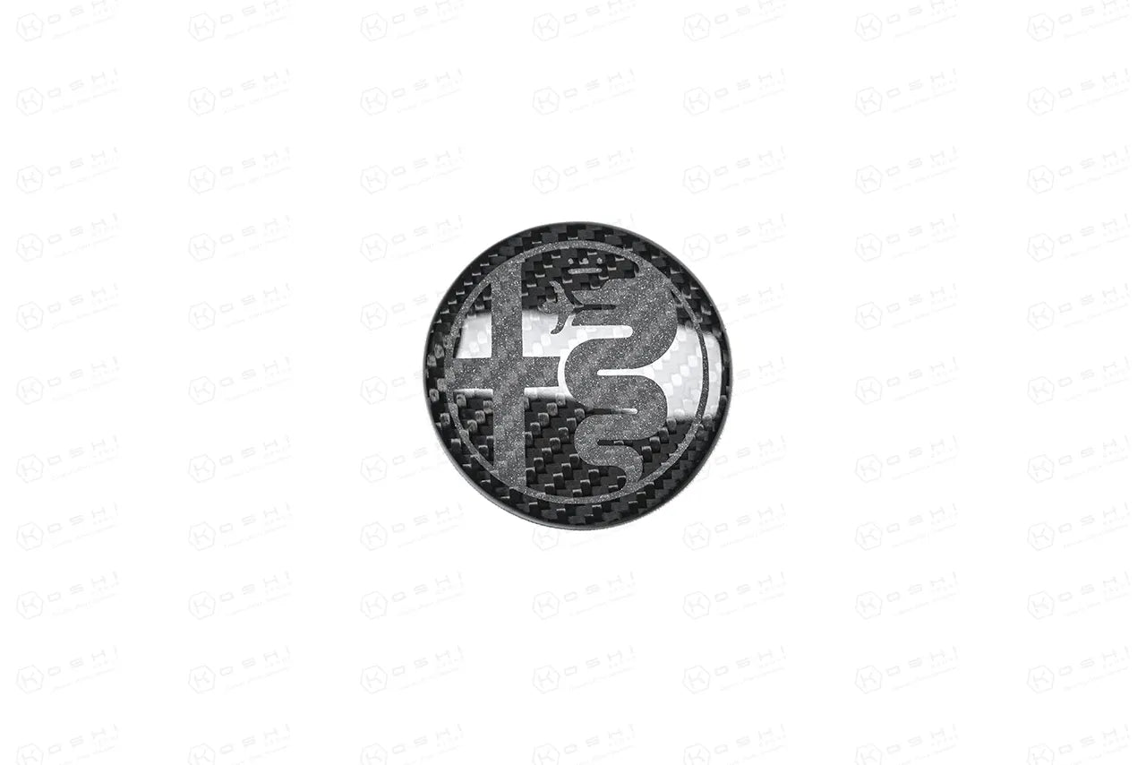 Alfa Romeo Giulia / Stelvio Steering Wheel Badge Logo Cover - Carbon Fibre - Alfa Romeo Shop