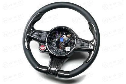 Alfa Romeo Giulia / Stelvio Steering Wheel Cover 2020-ongoing - Carbon Fibre Alfa Romeo Shop