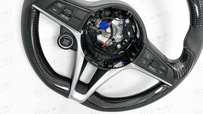 Alfa Romeo Giulia / Stelvio Steering Wheel Sides Cover (QV Style) - Carbon Fibre Alfa Romeo Shop