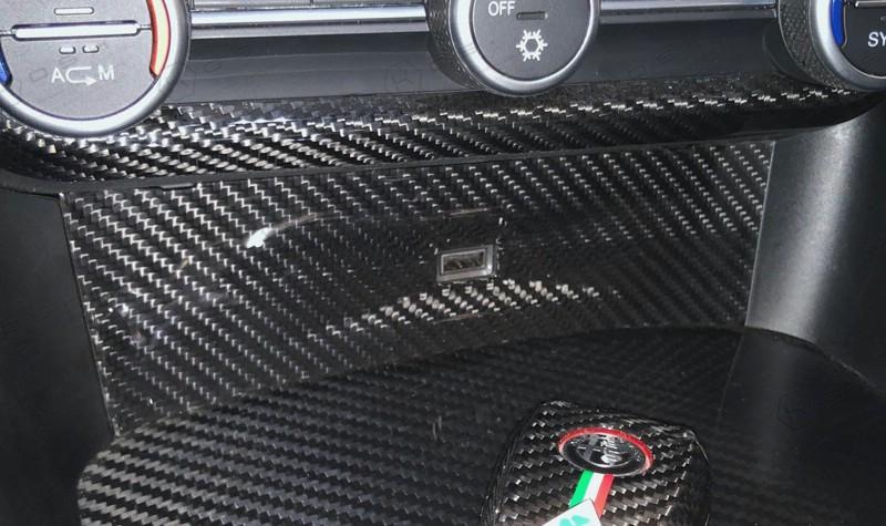 Alfa Romeo Giulia USB Trim Frame Cover - Carbon Fibre Alfa Romeo Shop