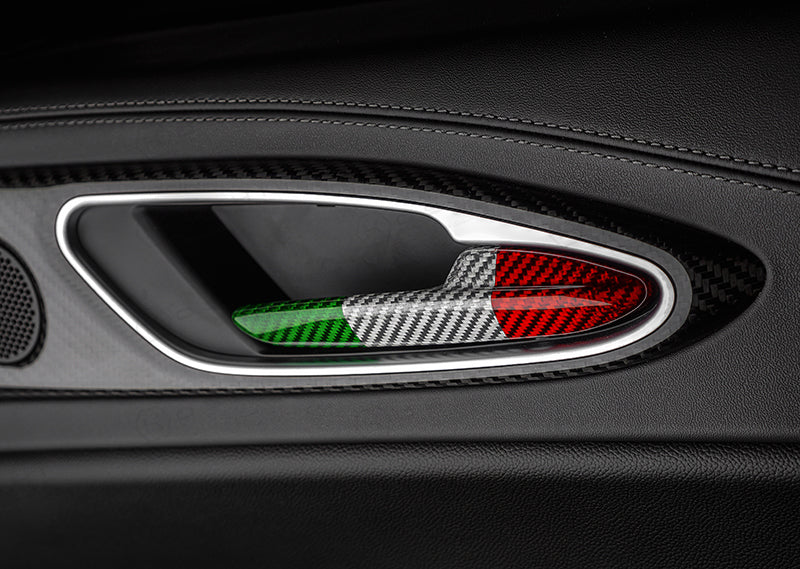 Alfa Romeo Giulia / Stelvio internal door handles - Carbon Fibre