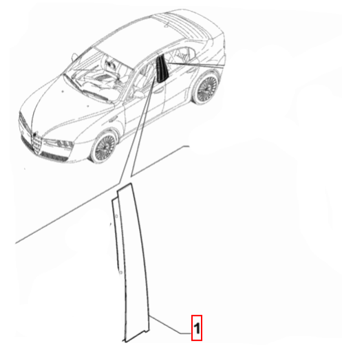 B Pillar Trim - 159 - Alfa Romeo Shop