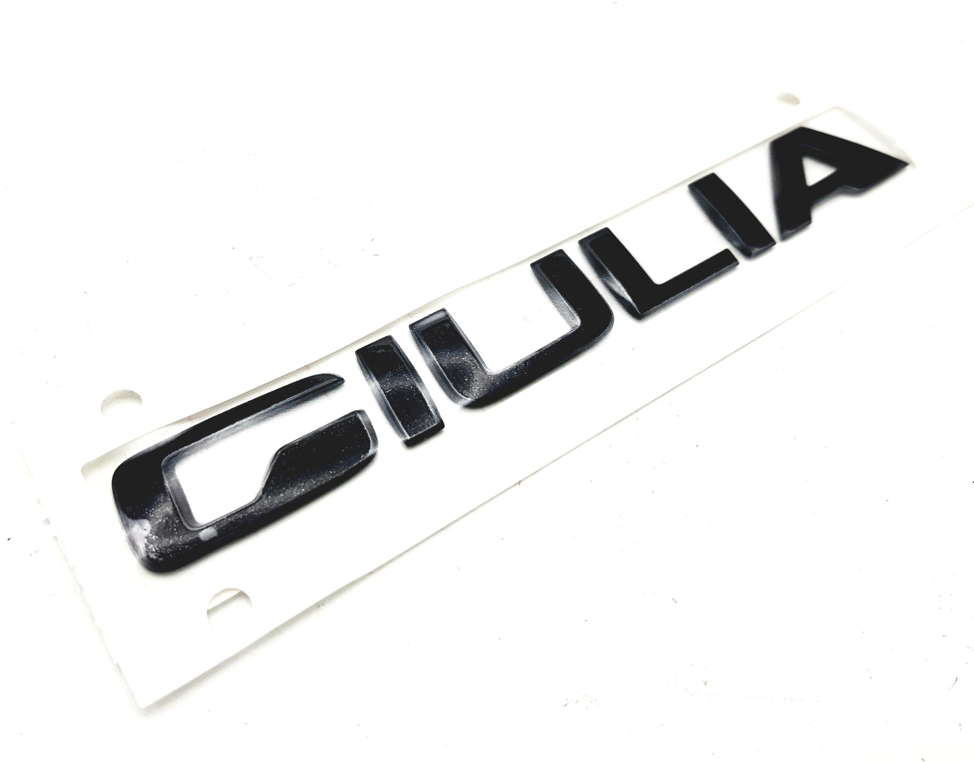 Badge, 'Giulia' - Gloss Black Alfa Romeo Shop