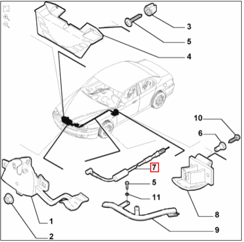 Bonnet Release Cable - 156 Alfa Romeo Shop