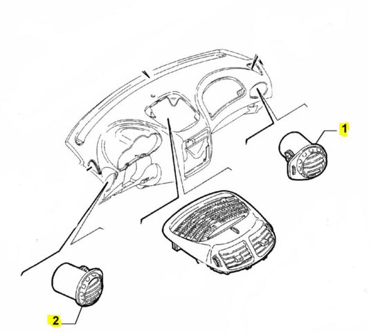 Dash Board Air Vent - Alfa Romeo 147