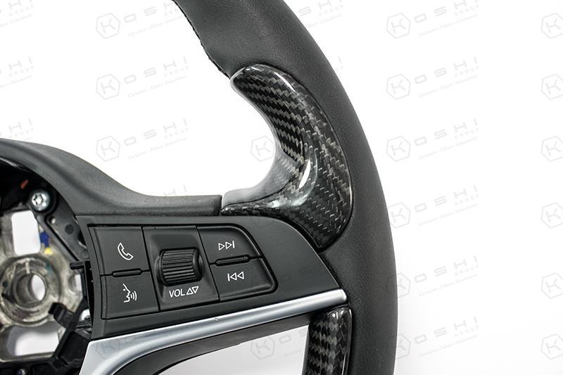 Alfa Romeo Giulia / Stelvio Steering Wheel Thumb Grips Cover - Carbon Fibre - TMC Motorsport