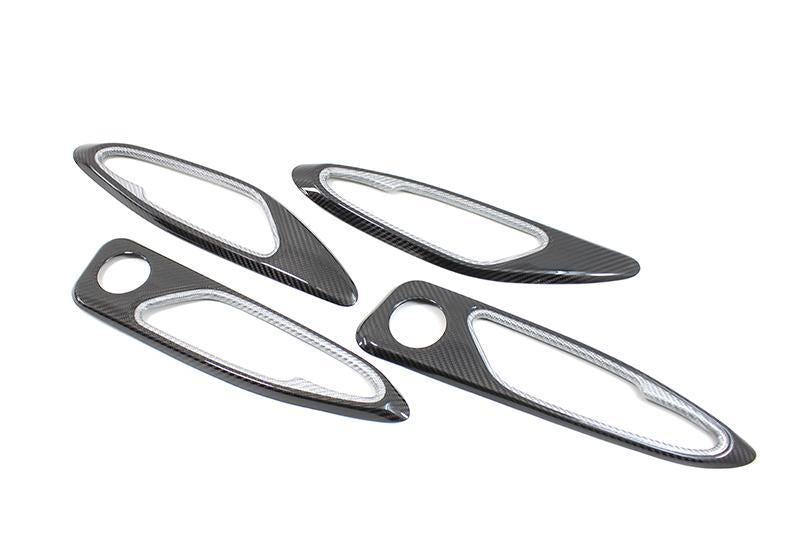 Alfa Romeo Giulia Internal Door Handles Frame Trim - Carbon Fibre - TMC Motorsport