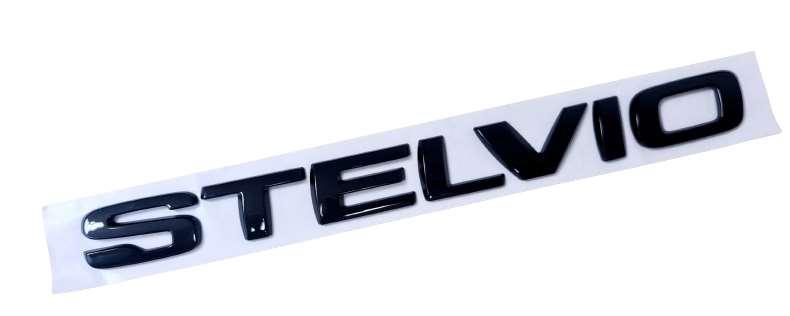 Badge 'Stelvio' Gloss Black Alfa Romeo 50556833