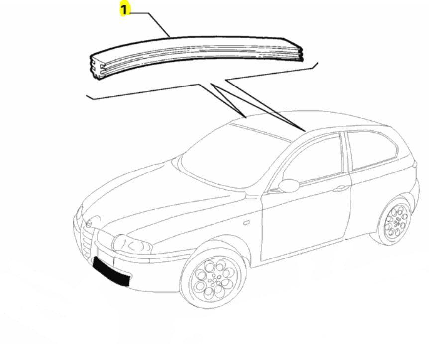 Roof Moulding - Alfa Romeo 147 735295454