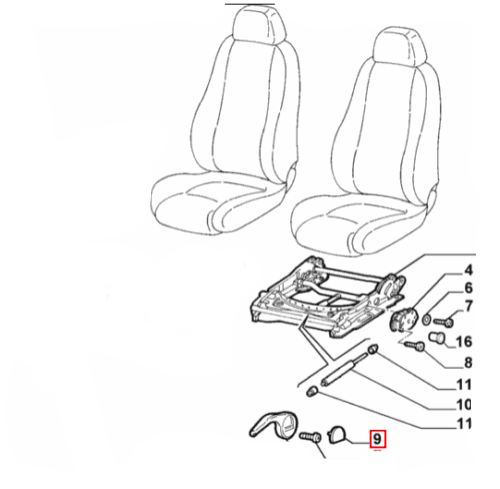 Plug, Seat Lever - 147 & GT - Partsworld-UK - 183414160