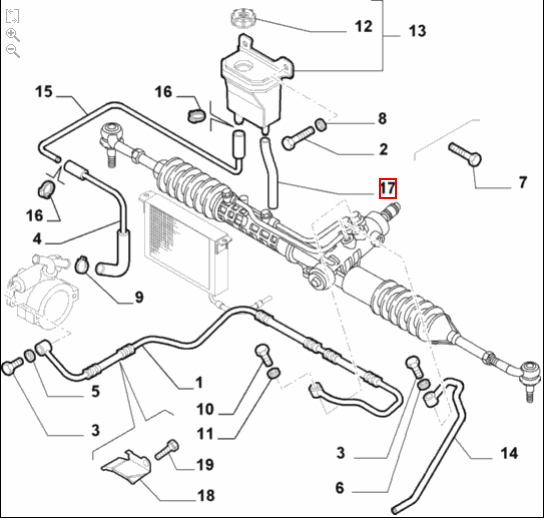 Power Steering Hose - 147 GTA / GT 3.2 V6 - Alfa Romeo Genuine Parts Shop