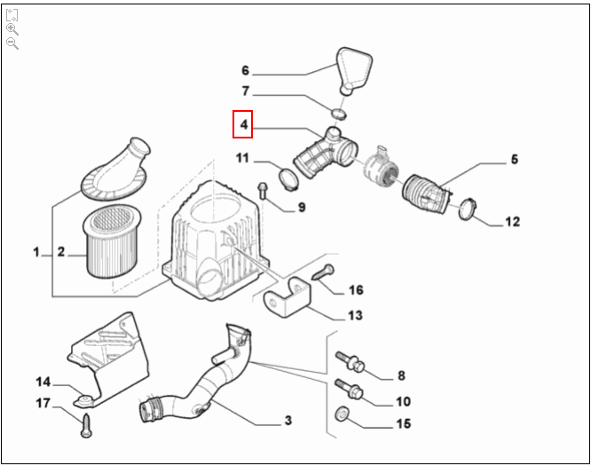 Intake hose - 159 / Brera & Spider