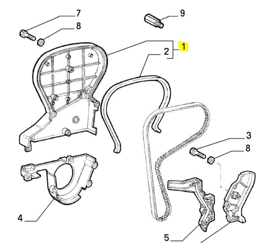 Top Timing Belt Cover - GTV & Spider JTS - Alfa Romeo Shop