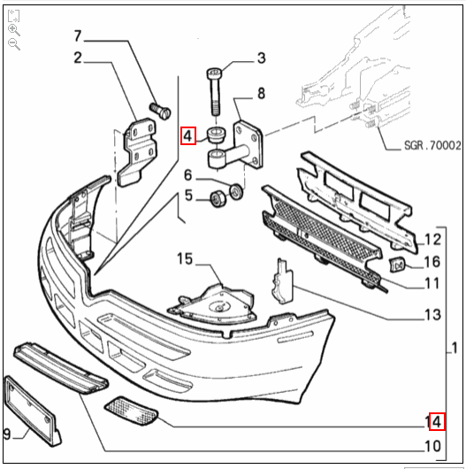 Bumper Bracket Bush - GTV & Spider - Alfa Romeo Shop