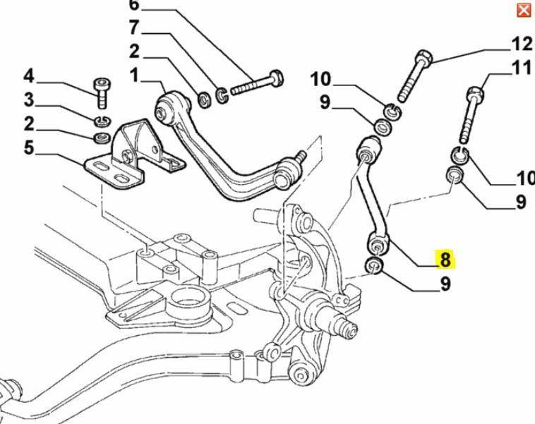 Rear Suspension Link Rod - 166 - Alfa Romeo Genuine Parts Shop