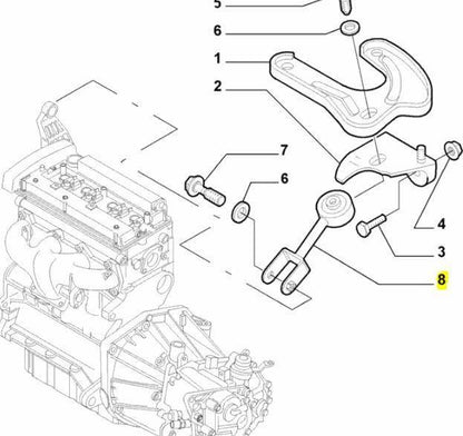 Engine Stabiliser Bar - Alfa Romeo 147 156 GT GTA 3.2 V6 60652740
