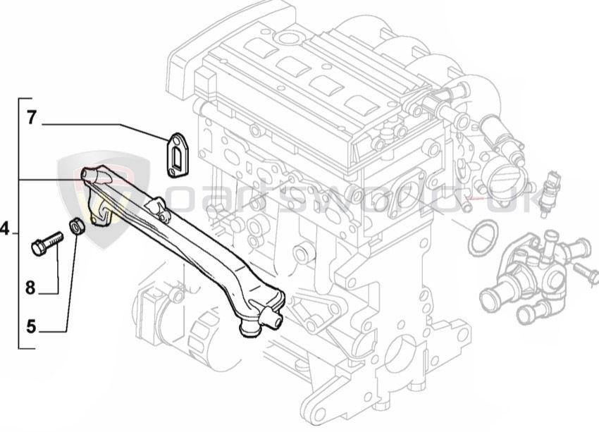 Coolant Pipe - 2.0 JTS - Alfa Romeo Genuine Parts Shop