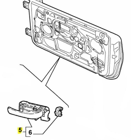 Door Handle, Inner - 147 & GT - Alfa Romeo Shop
