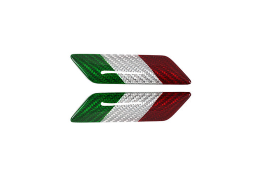 Carbon Fibre Fender Emblem w/ Choice of Flag - Carbon Fibre