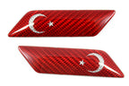 Carbon Fibre Fender Emblem w/ Choice of Flag - Carbon Fibre - Alfa Romeo Shop